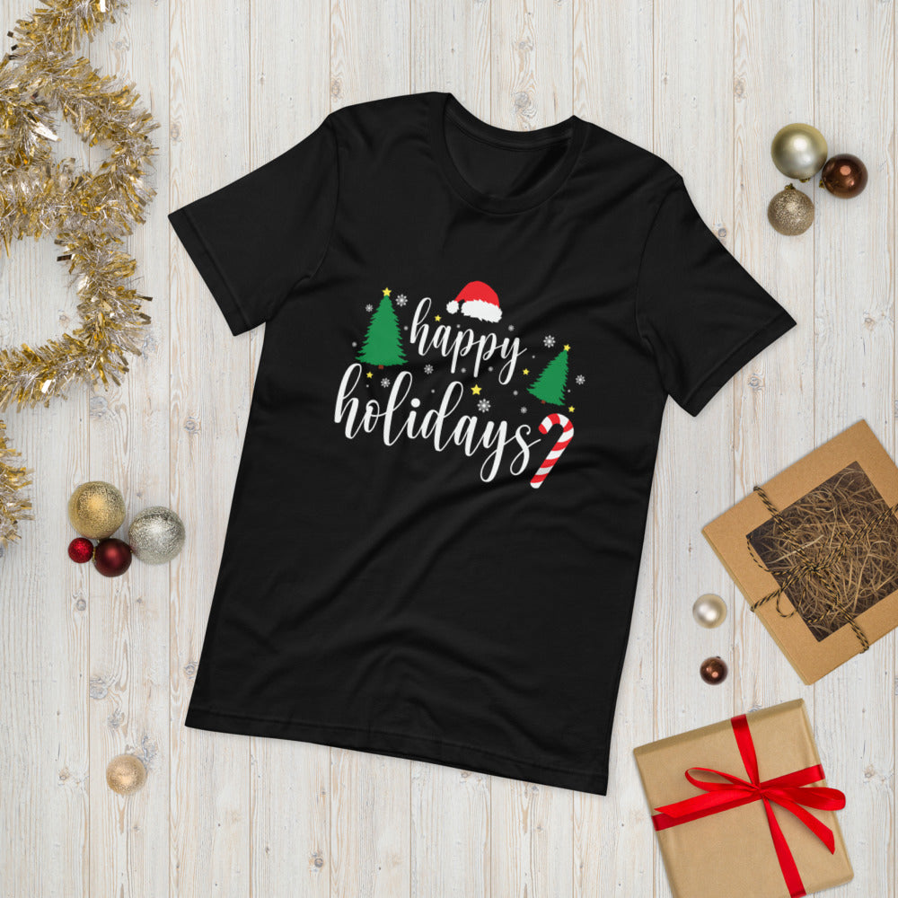 Happy Holidays T-Shirt - Black / XS - Sport Finesse