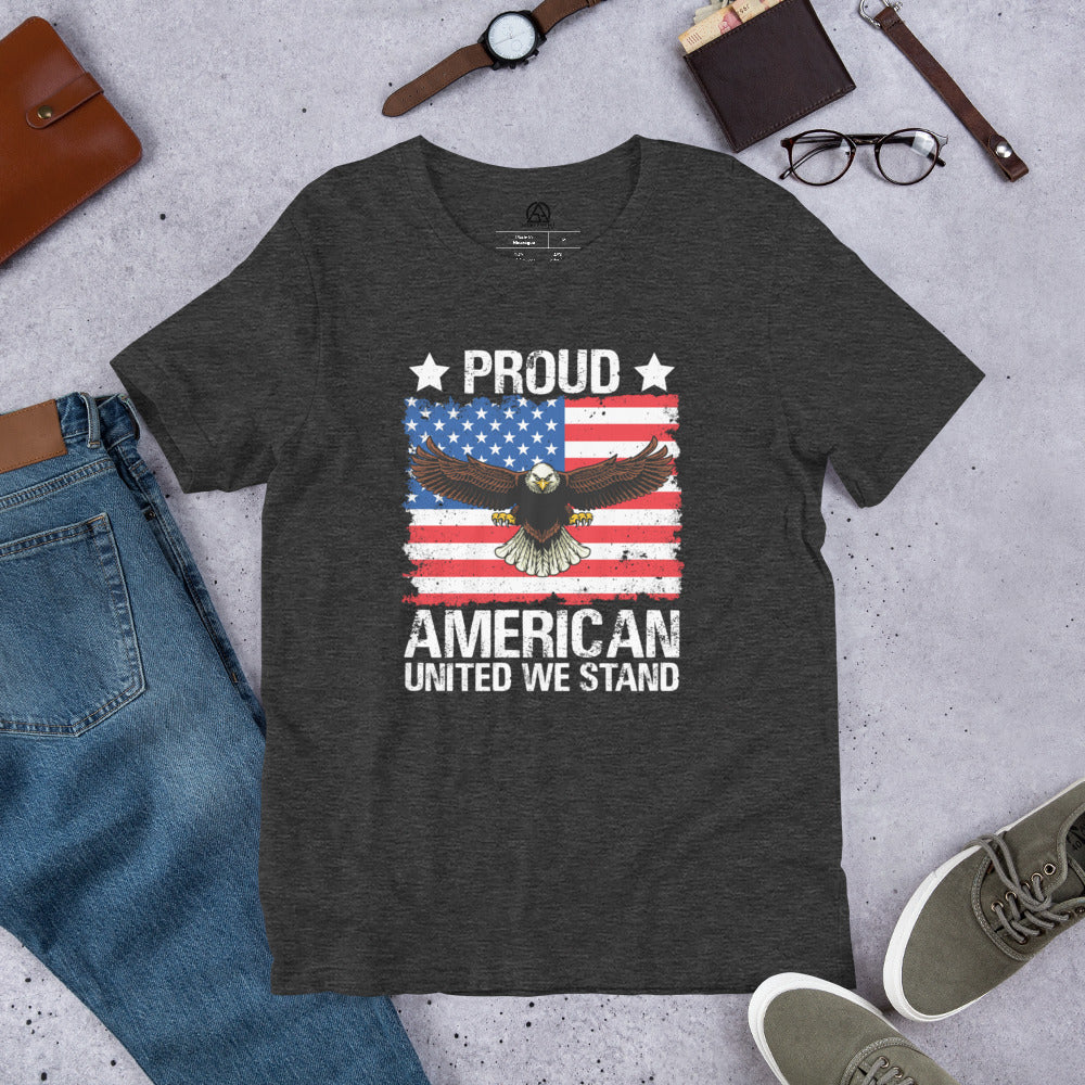 Proud American t-shirt - Dark Grey Heather / XS - Sport Finesse