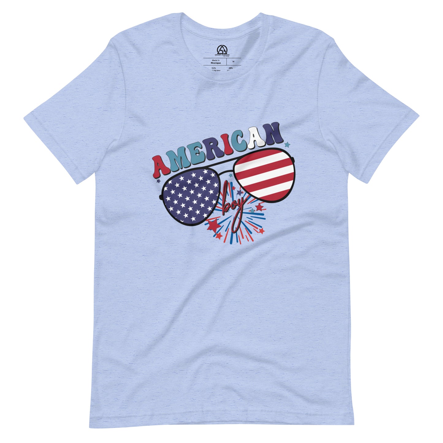 American Boy t-shirt - Heather Blue / S - Sport Finesse