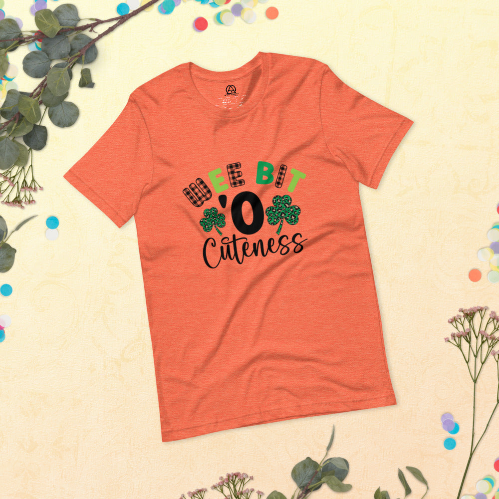 Wee Bit 'O Cuteness T-Shirt - Heather Orange / S - Sport Finesse