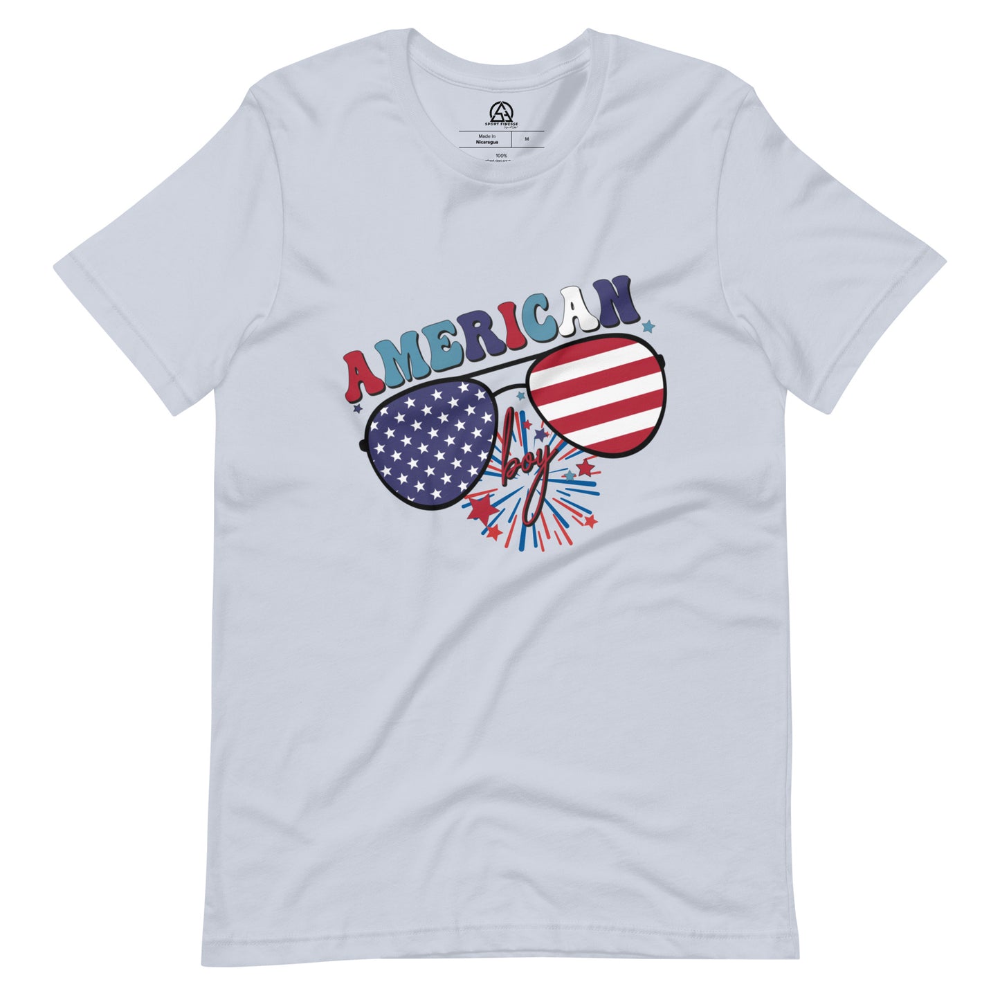 American Boy t-shirt - Light Blue / XS - Sport Finesse