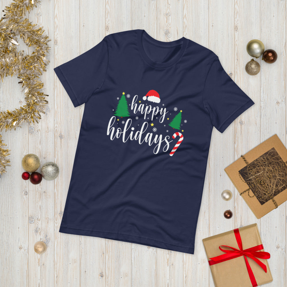 Happy Holidays T-Shirt - Navy / XS - Sport Finesse