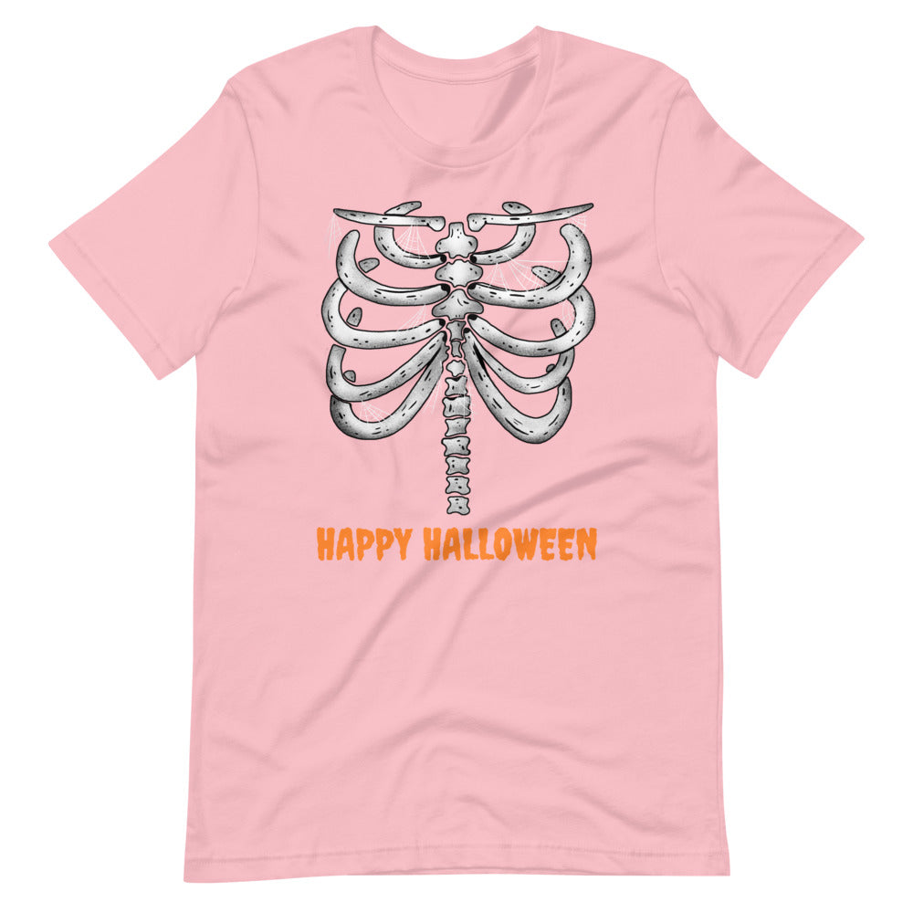 Halloween Ribs Unisex T-Shirt - Pink / S - Sport Finesse