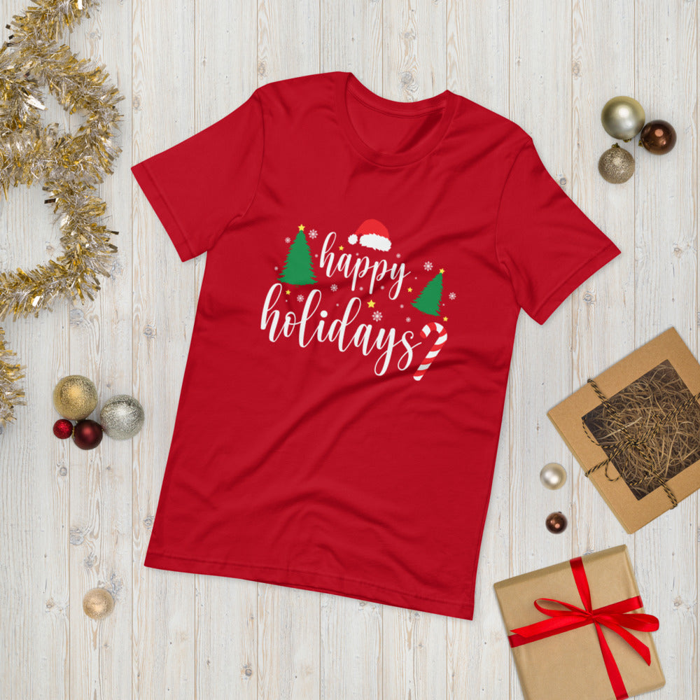 Happy Holidays T-Shirt - Red / S - Sport Finesse