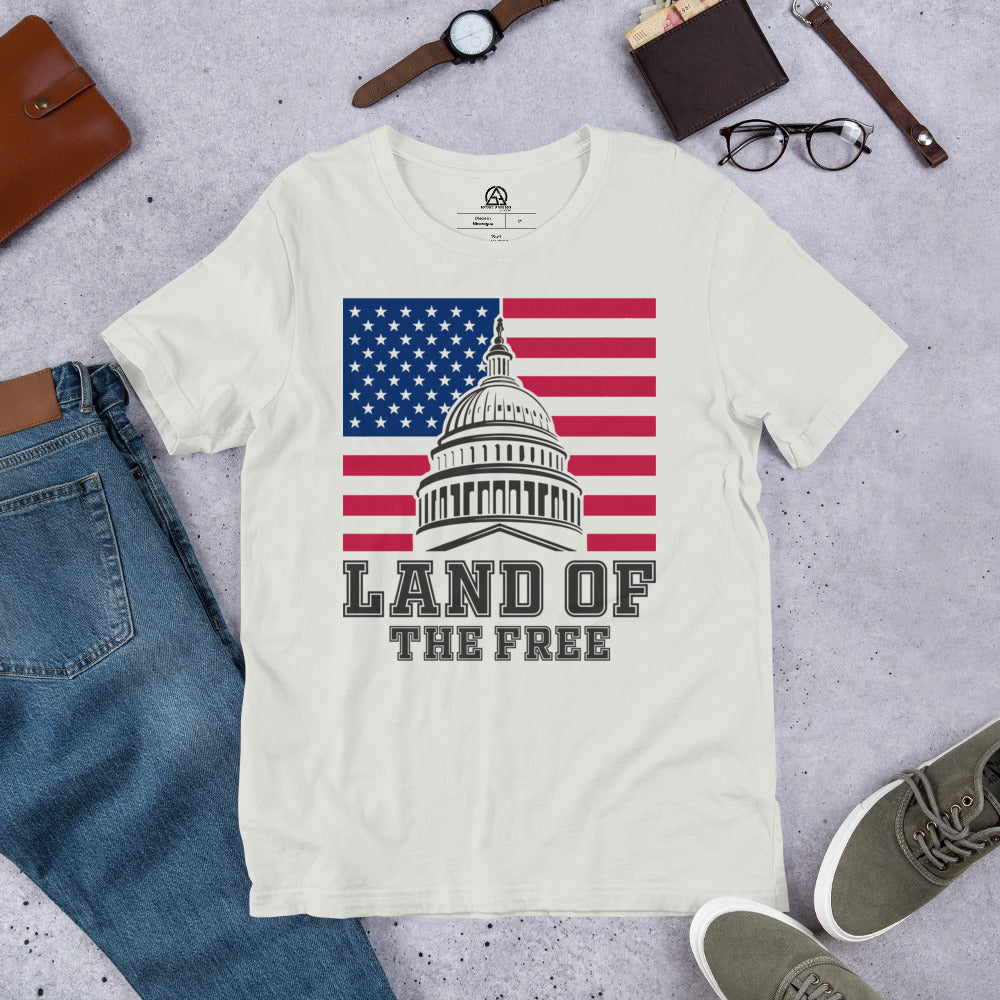 Land of the Free t-shirt - Silver / S - Sport Finesse