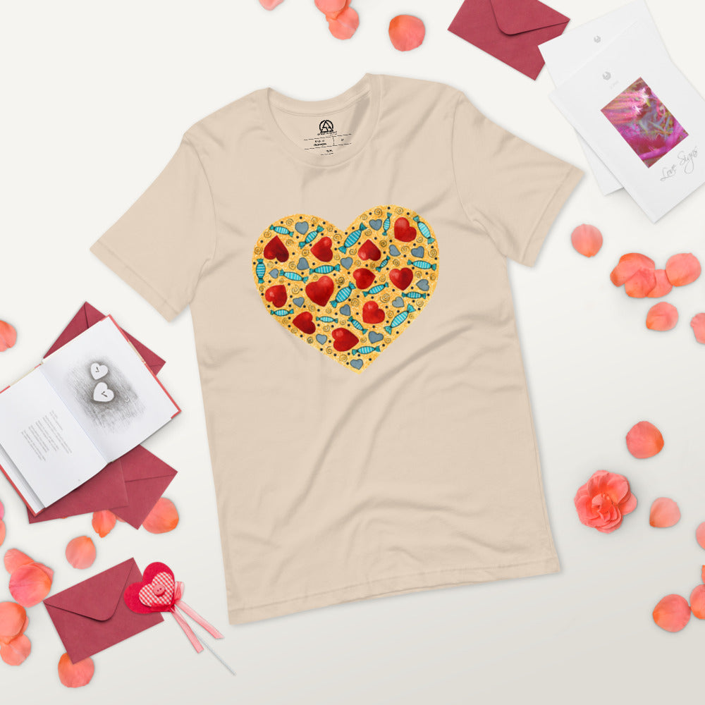 Candy Hearts Valentine's Day T-Shirt - Soft Cream / XS - Sport Finesse
