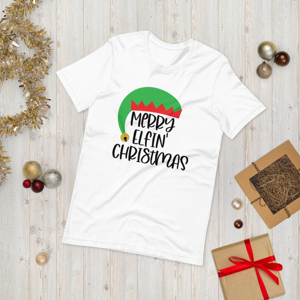 Merry Elfin' Christmas T-Shirt - White / S - Sport Finesse