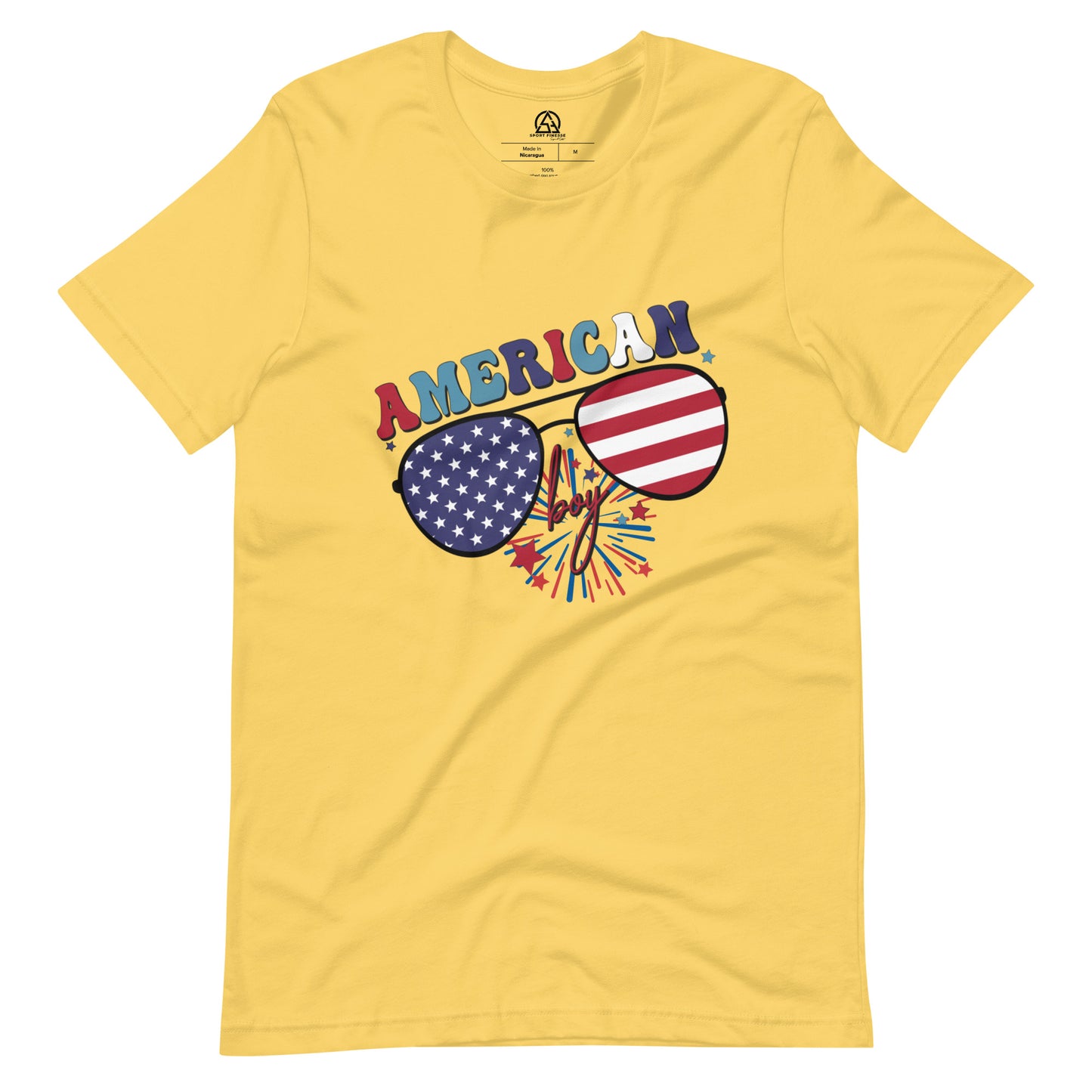 American Boy t-shirt - Yellow / S - Sport Finesse