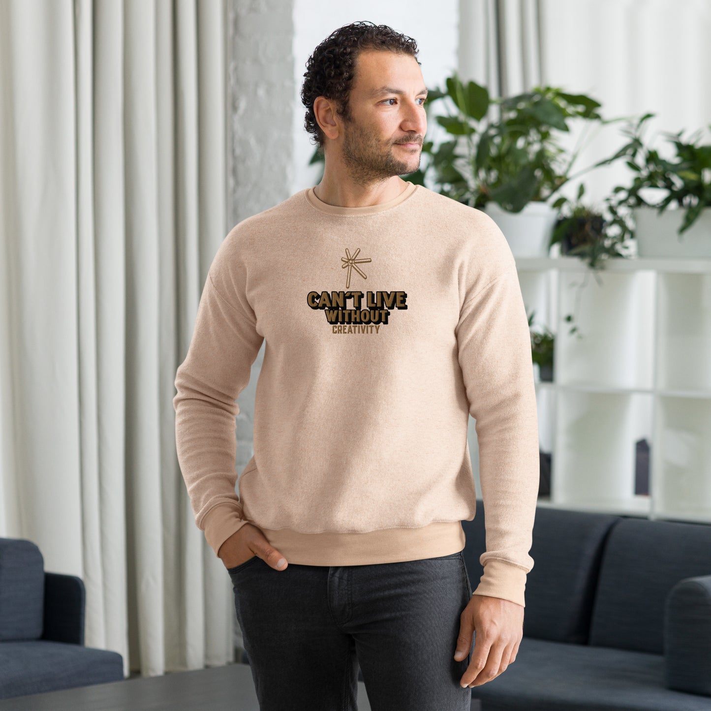 Unisex sueded fleece sweatshirt - Sport Finesse