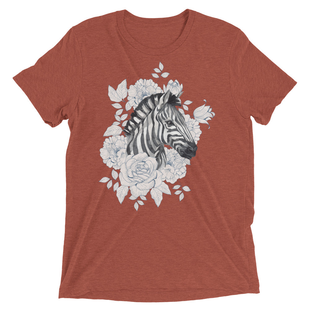 Tropical Zebra Tri-Blend T-Shirt