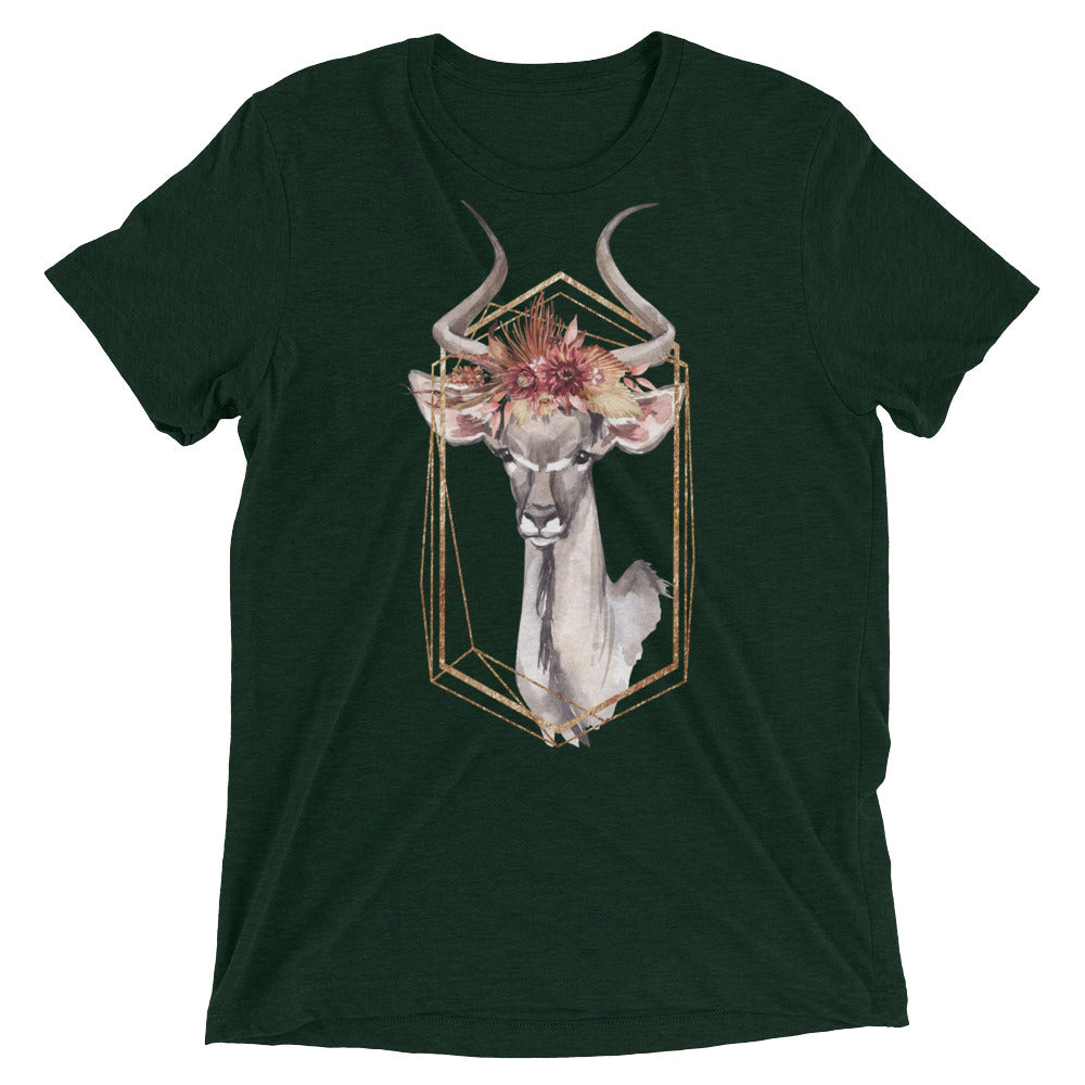 Tropical Wild Deer Tri-Blend T-Shirt