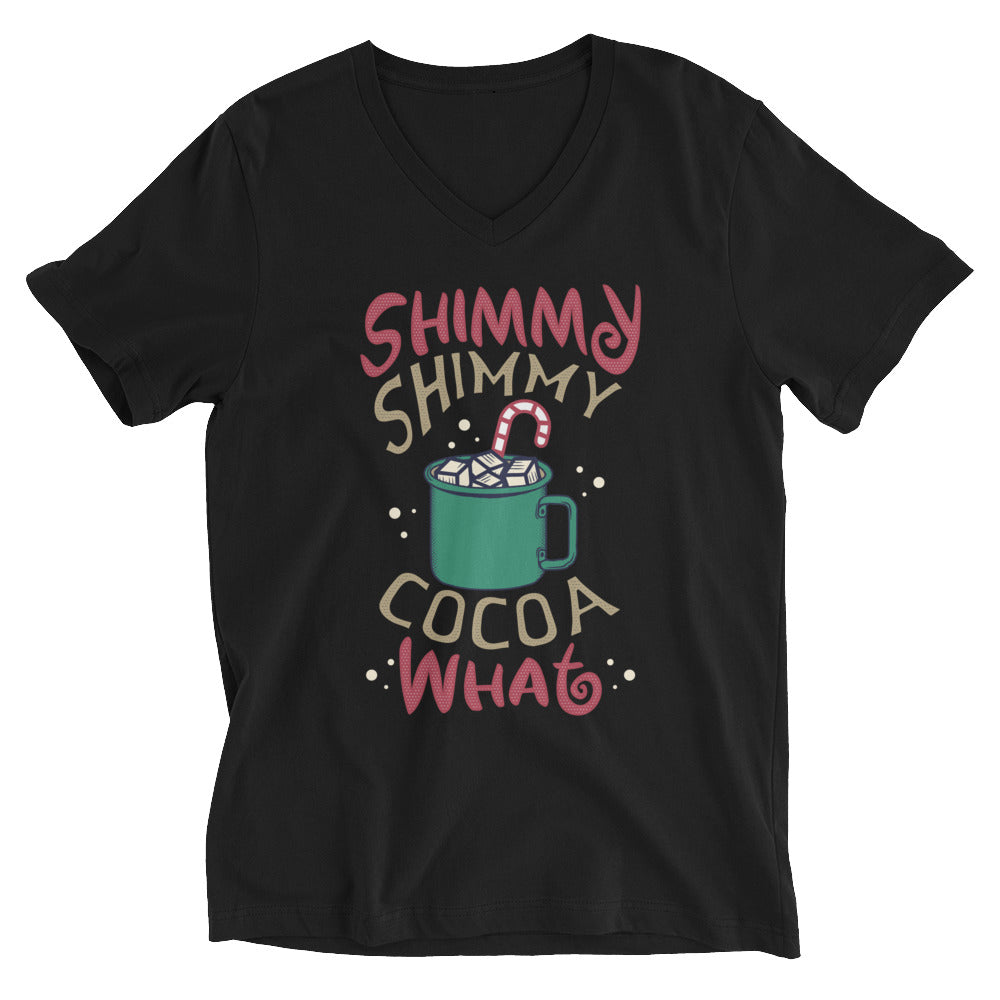 Shimmy Cocoa V-Neck T-Shirt - Black / XS - Sport Finesse