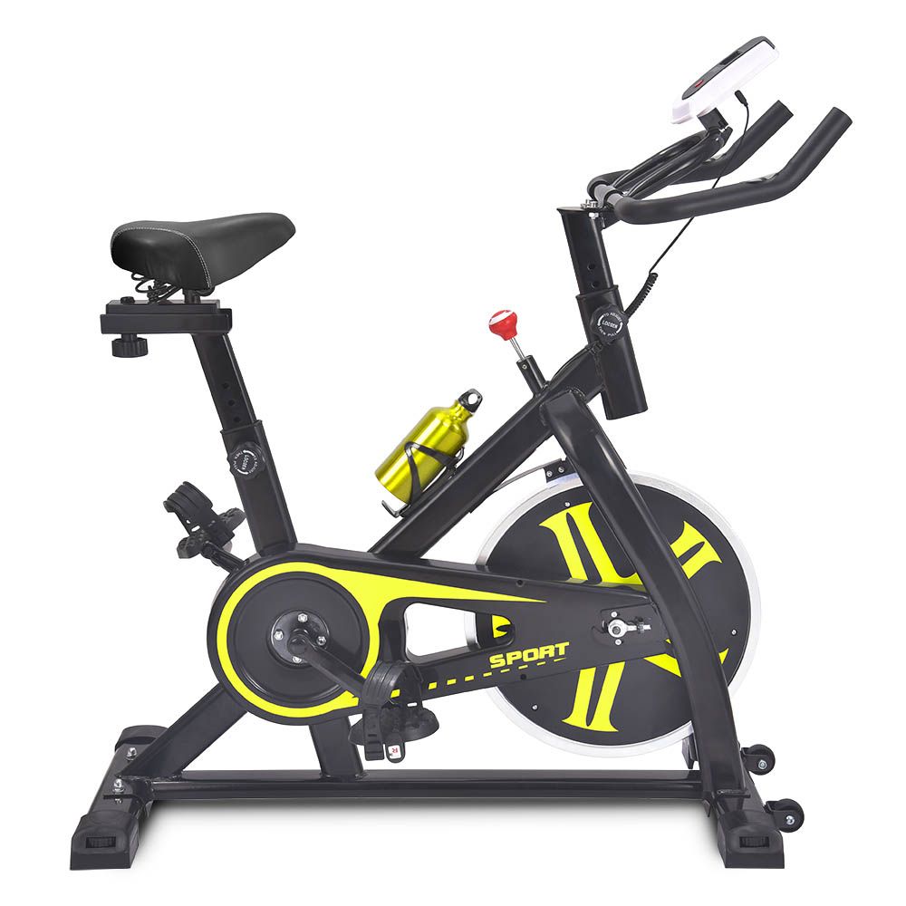 Stationary Exercise Bike Fitness Training Yellow - Sport Finesse