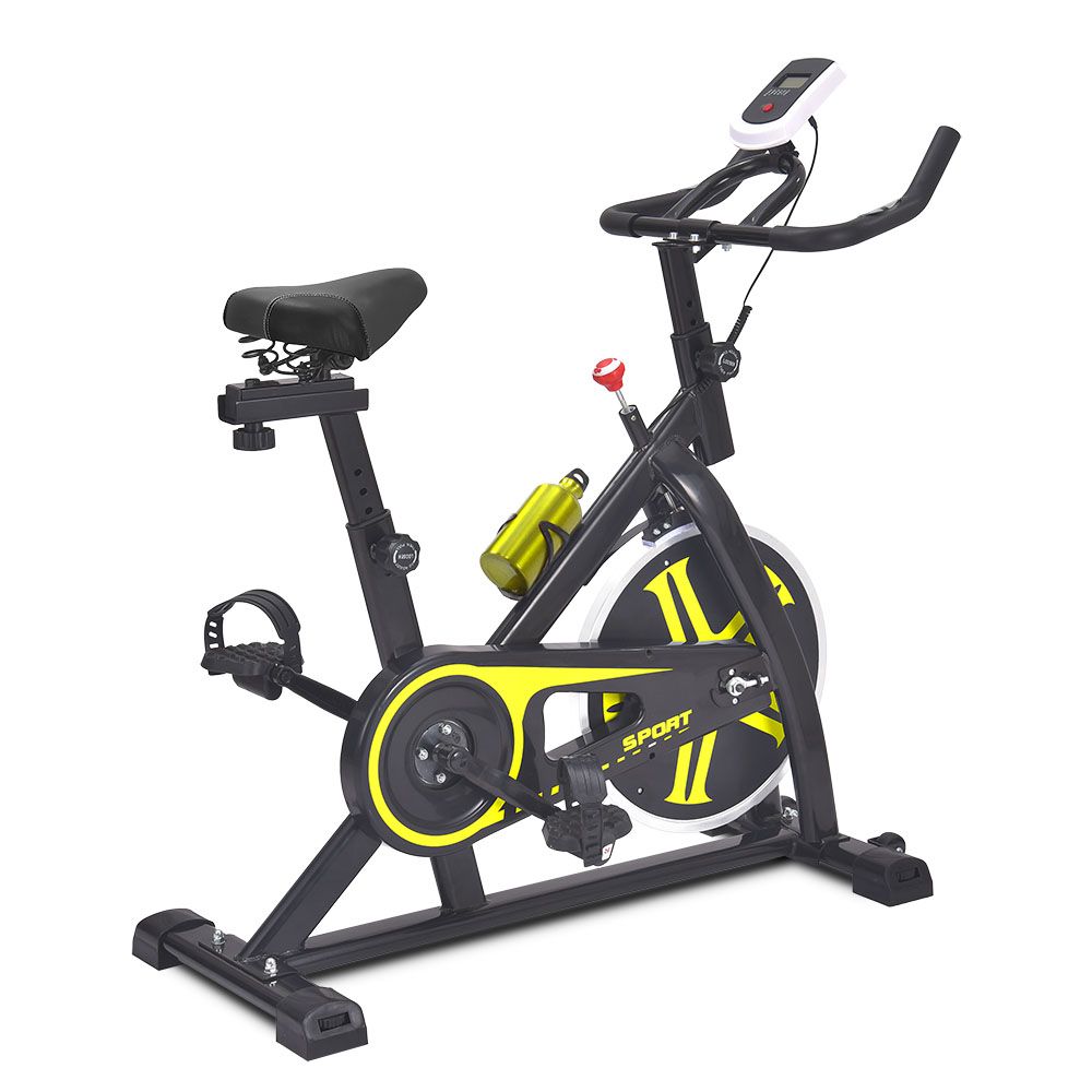 Stationary Exercise Bike Fitness Training Yellow - Sport Finesse