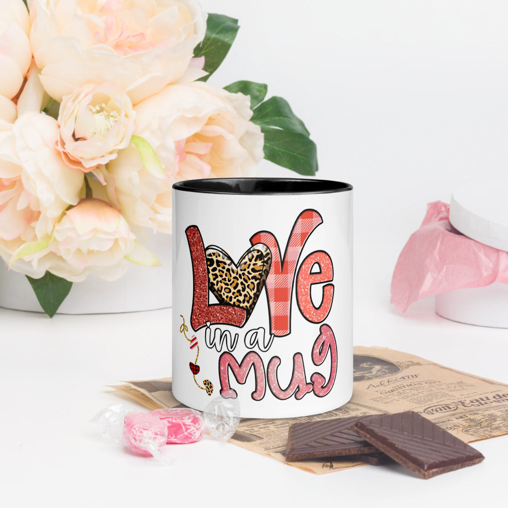 Love in a Mug with Color Inside - Black - Sport Finesse