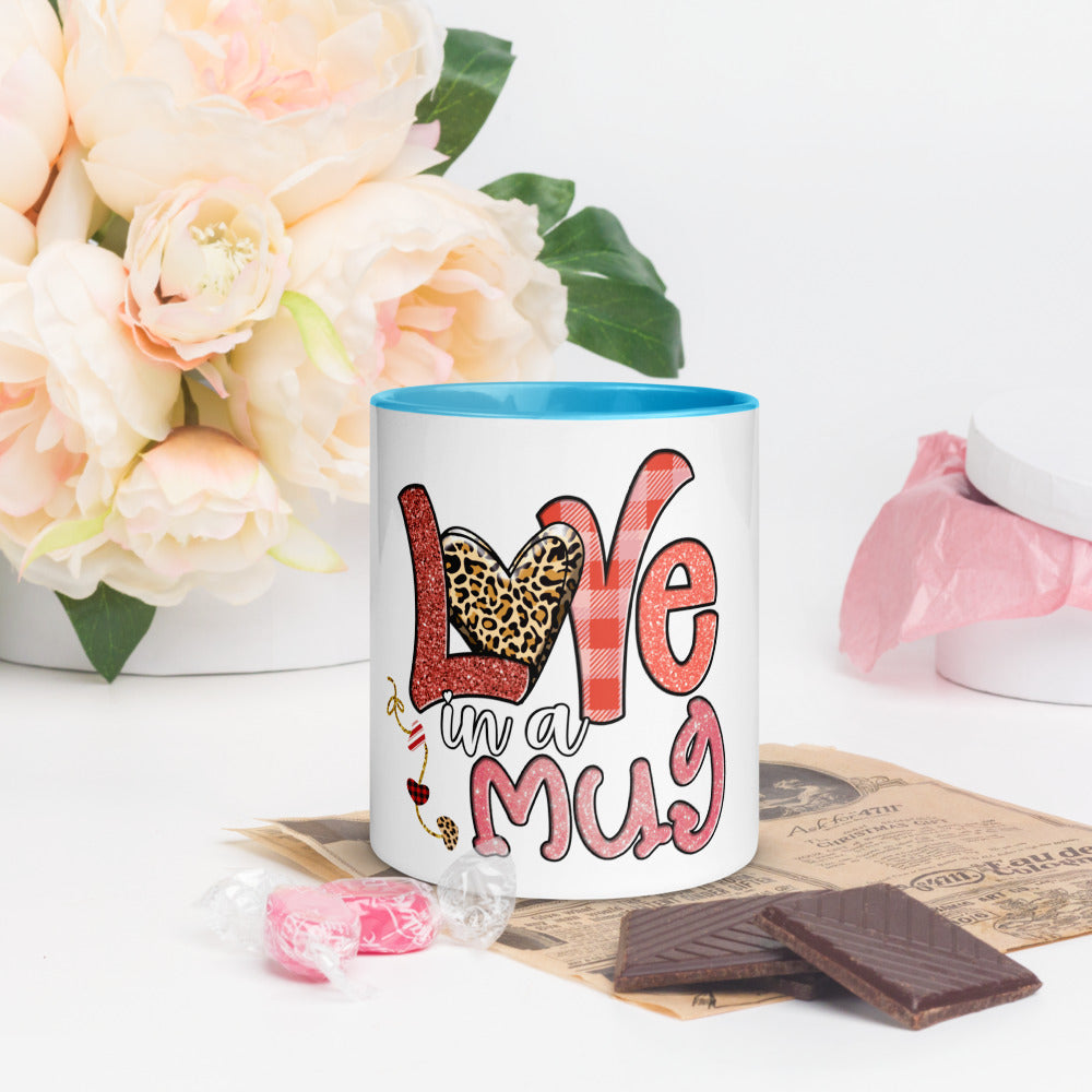 Love in a Mug with Color Inside - Blue - Sport Finesse