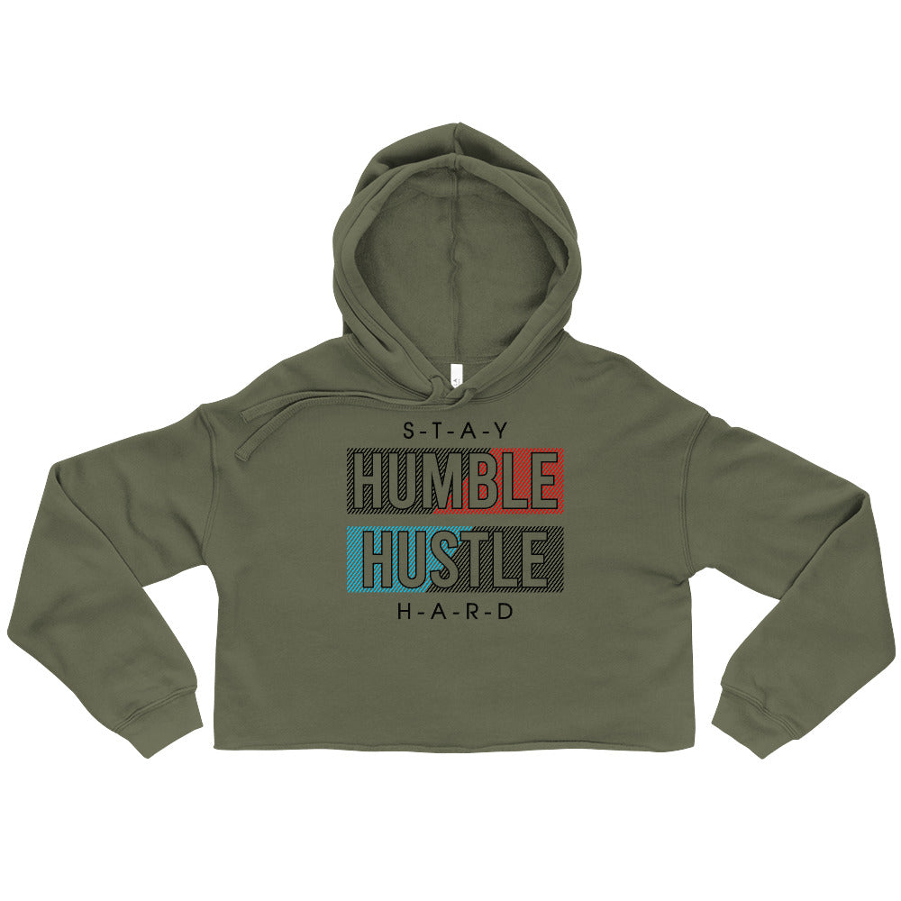 Humble Hustle Crop Hoodie - Military Green / 2XL - Sport Finesse