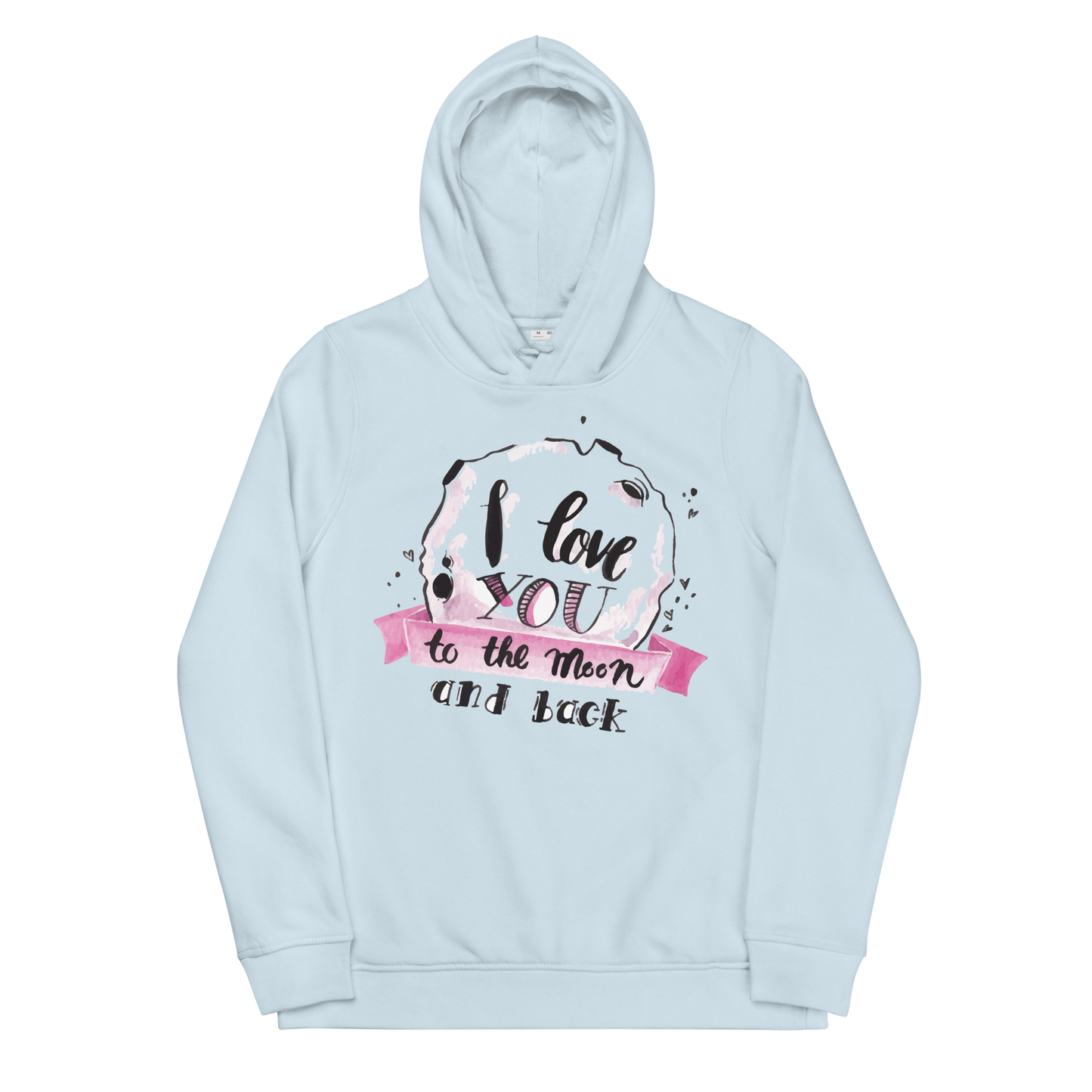 I Love You to Moon Women's eco fitted hoodie - Sport Finesse