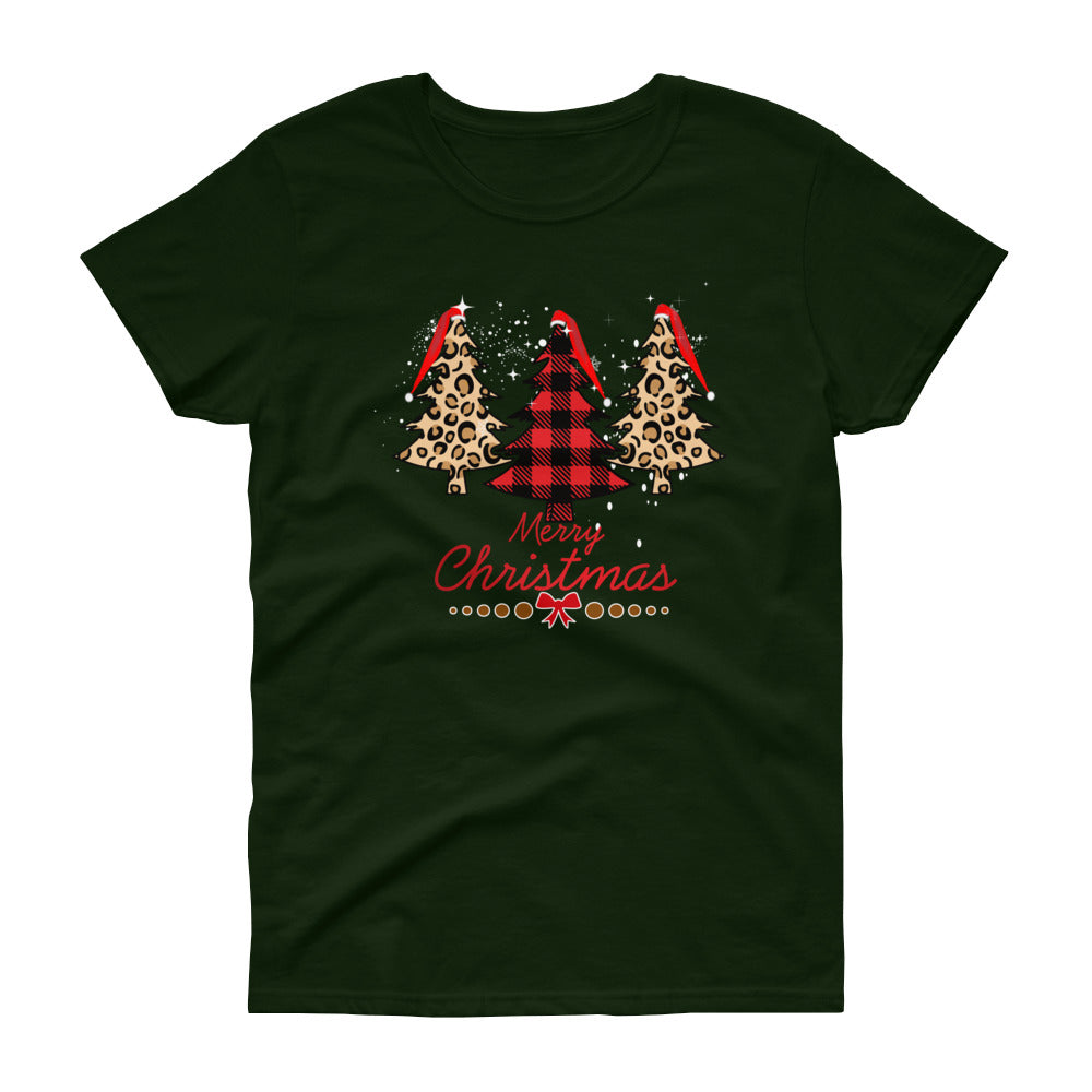 Merry Christmas Women's t-shirt - Forest Green / S - Sport Finesse