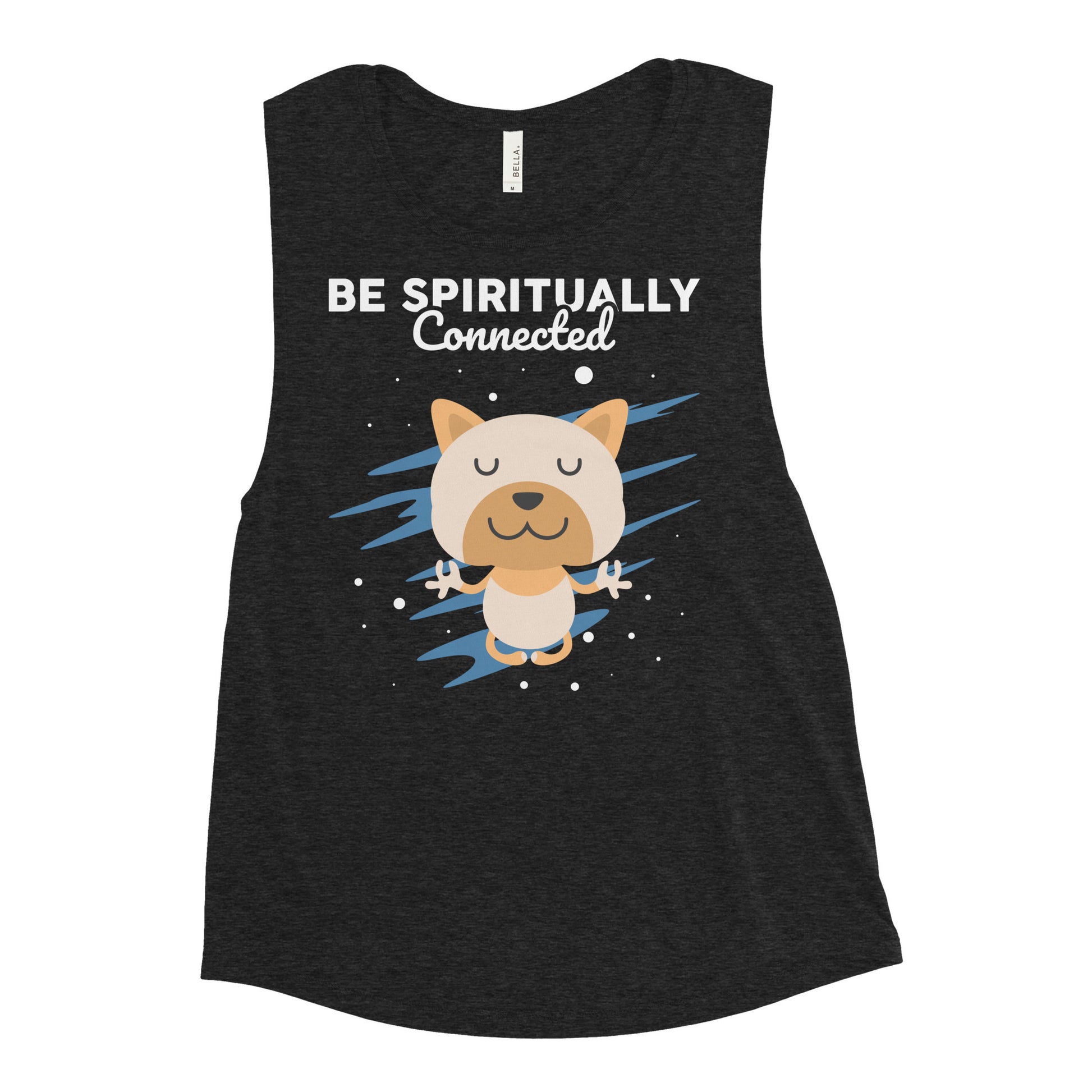 Be Spiritually Connected Muscle Tank - Black Heather / S - Sport Finesse