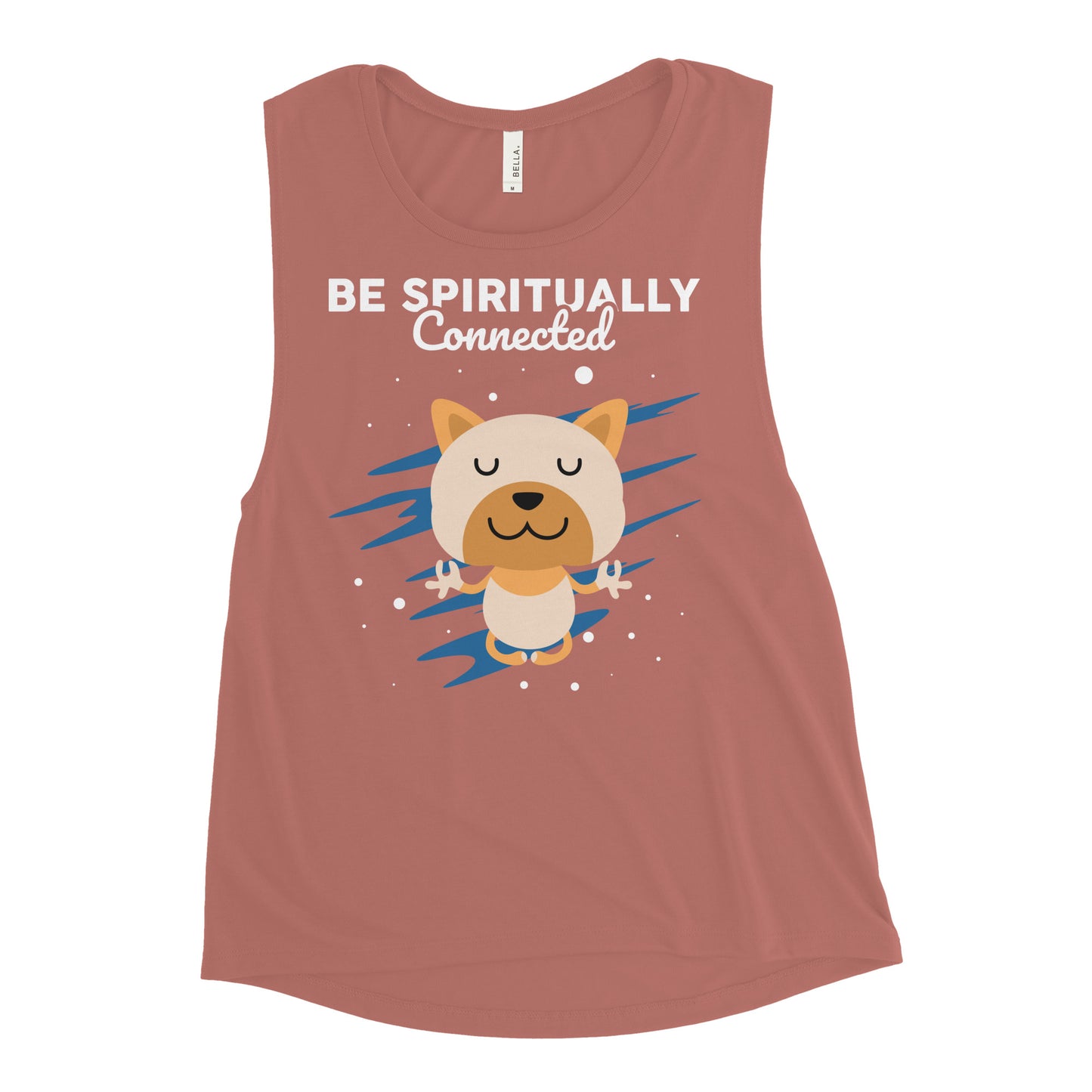 Be Spiritually Connected Muscle Tank - Mauve / S - Sport Finesse