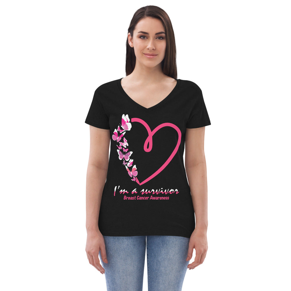 Cancer Survivor Women’s v-neck t-shirt - Sport Finesse