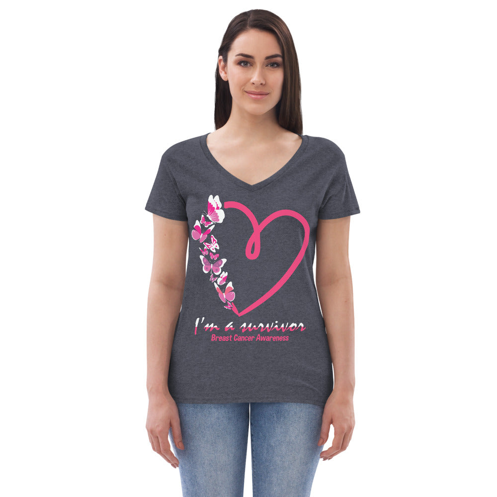 Cancer Survivor Women’s v-neck t-shirt - Sport Finesse