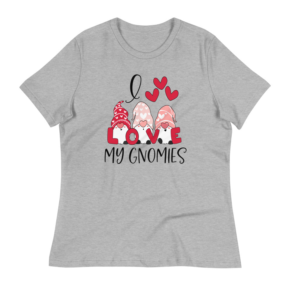 I love my Gnomies Women's Relaxed T-Shirt - Athletic Heather / S - Sport Finesse