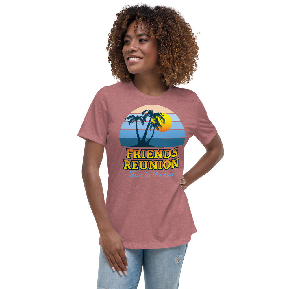 Friend's Reunion Women's Summer Relaxed T-Shirt - Heather Mauve / S - Sport Finesse