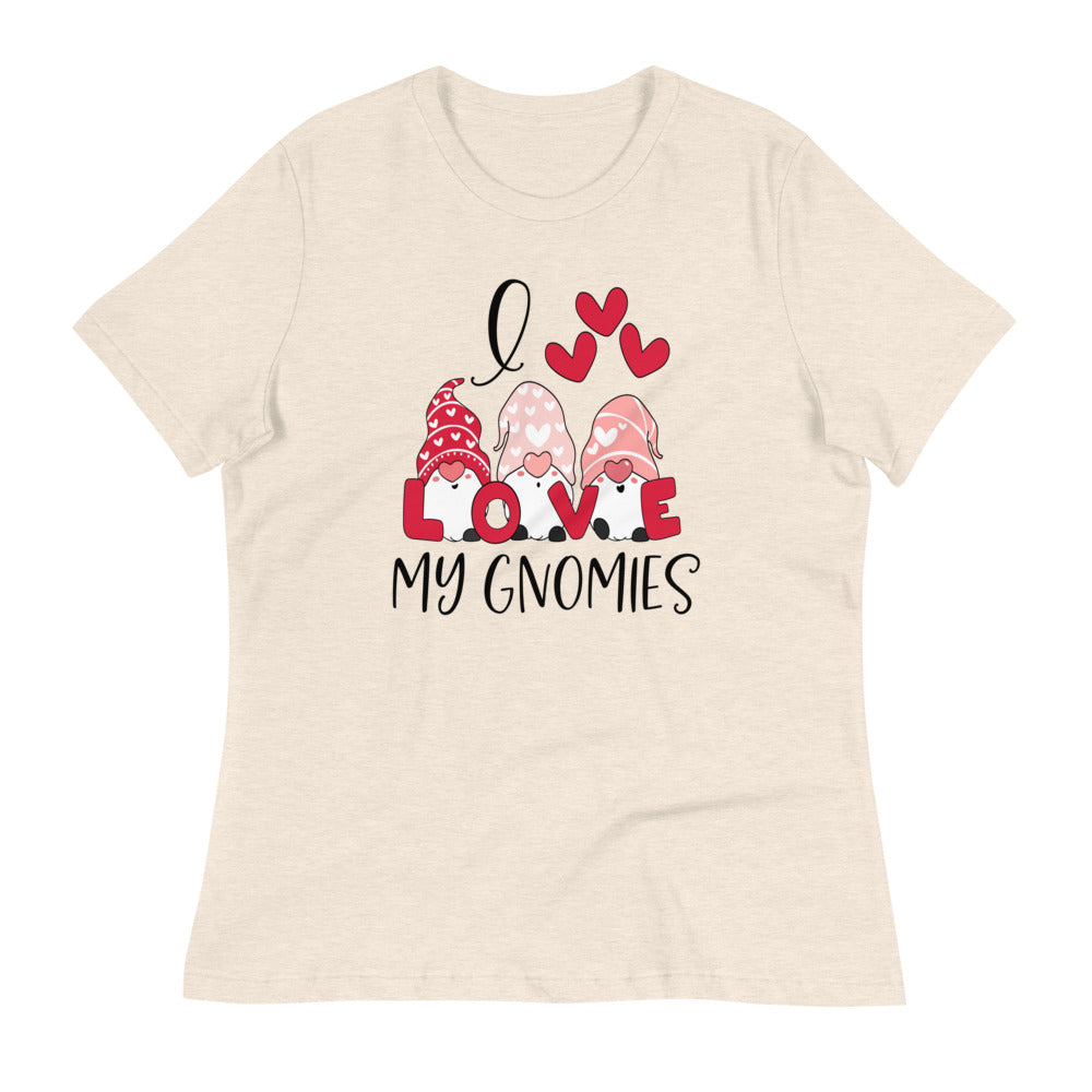 I love my Gnomies Women's Relaxed T-Shirt - Heather Prism Natural / S - Sport Finesse