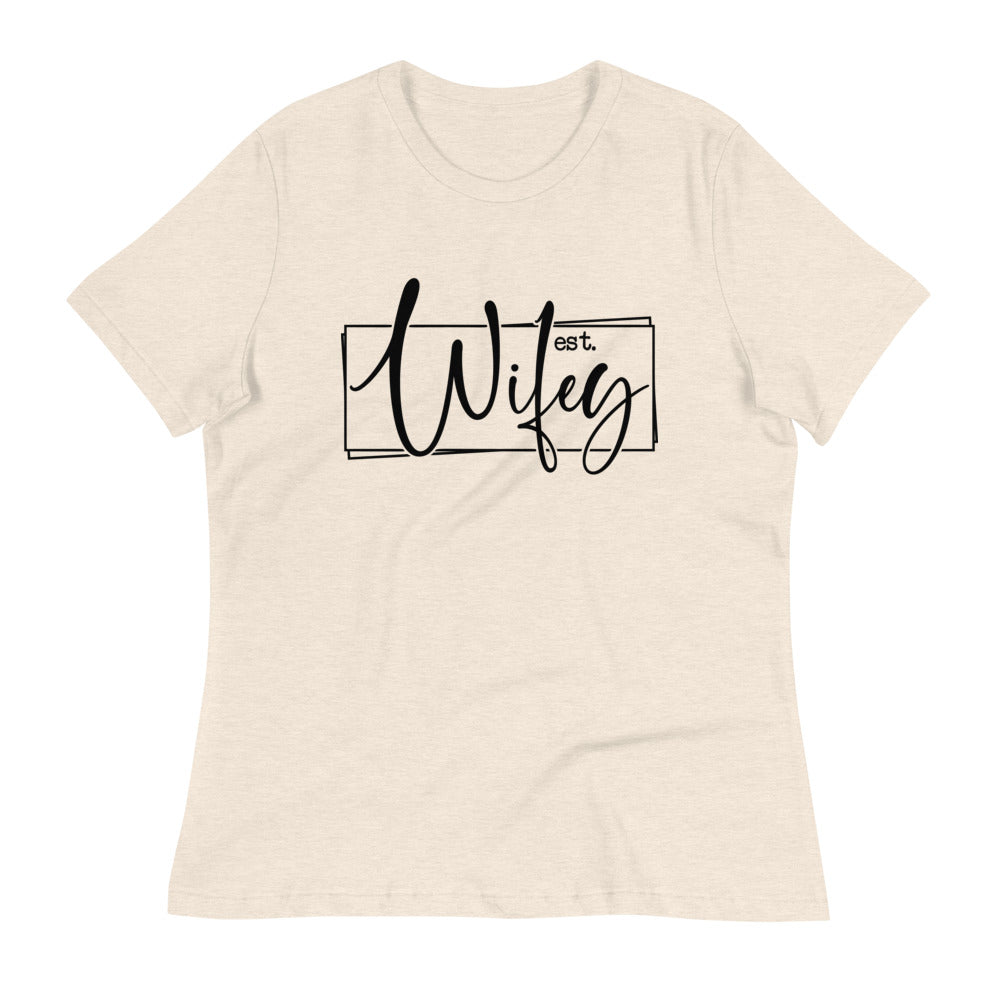 Wifey Women's Relaxed T-Shirt - Natural / S - Sport Finesse