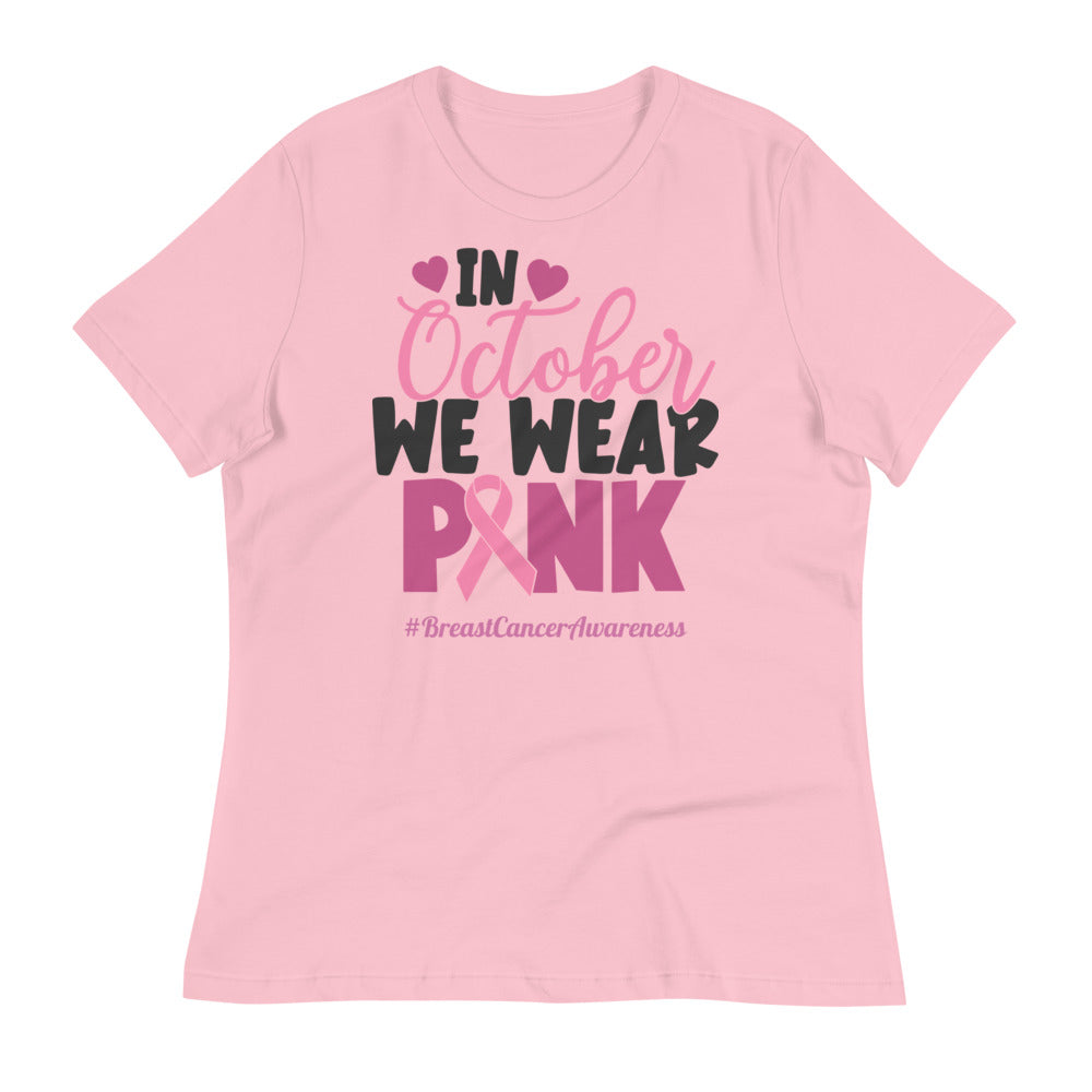 In October We Wear Pink T-Shirt - Pink / S - Sport Finesse
