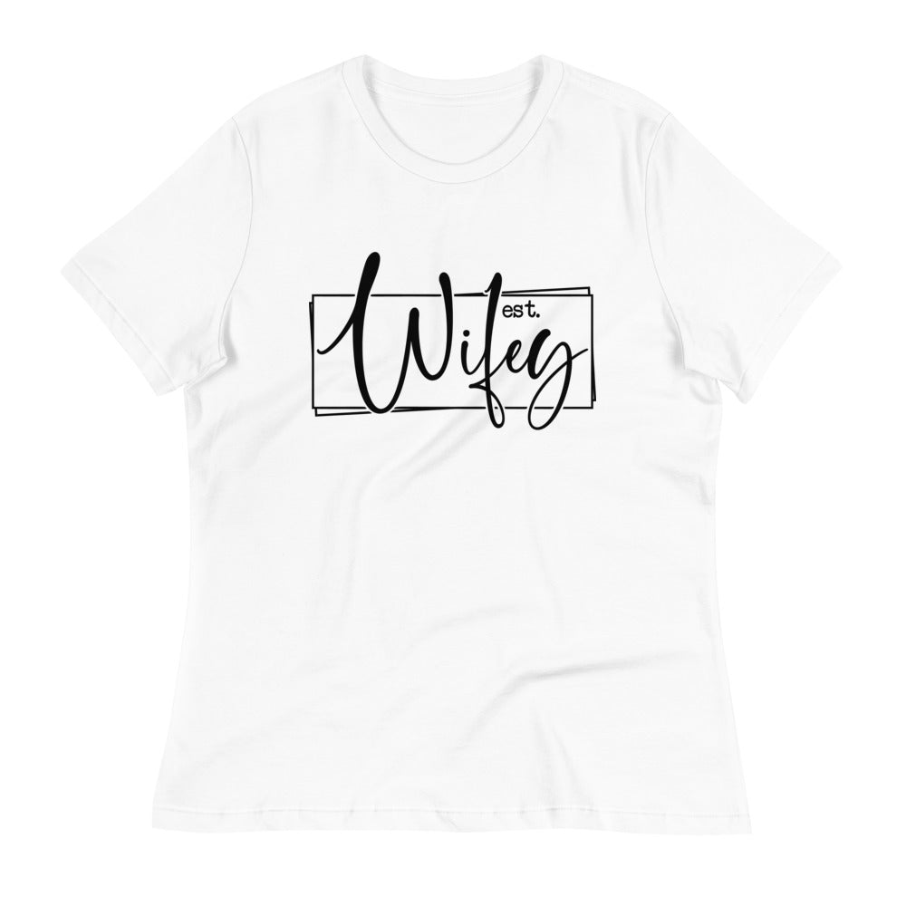 Wifey Women's Relaxed T-Shirt - White / S - Sport Finesse