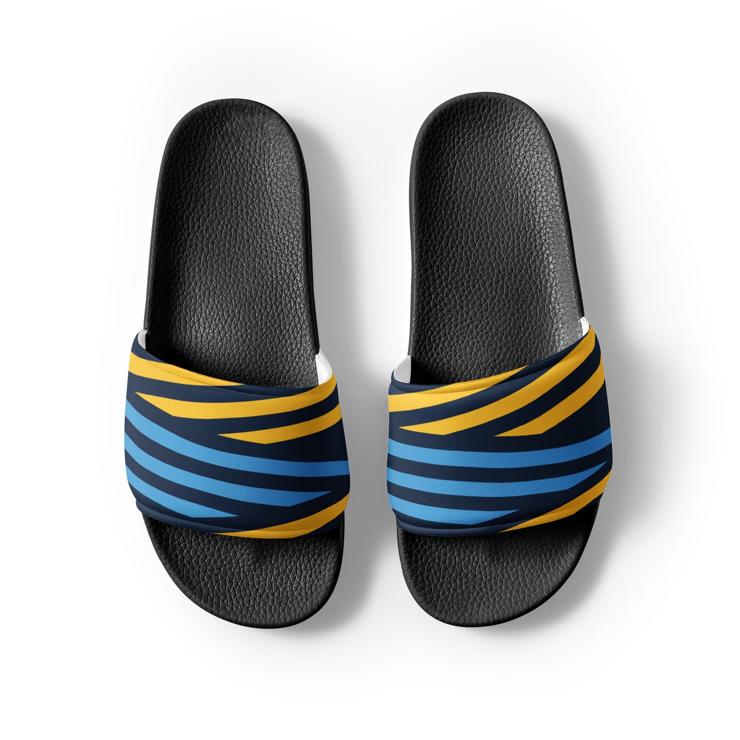 Blue and Yellow Stripes Women's slides - Sport Finesse
