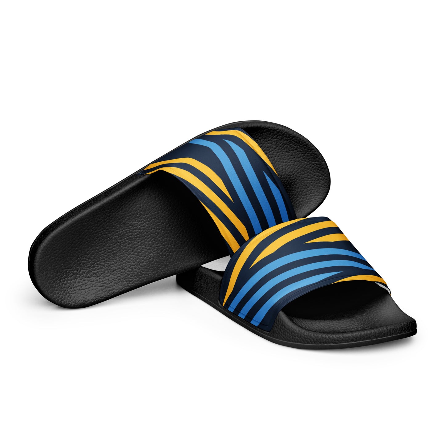 Blue and Yellow Stripes Women's slides - Sport Finesse