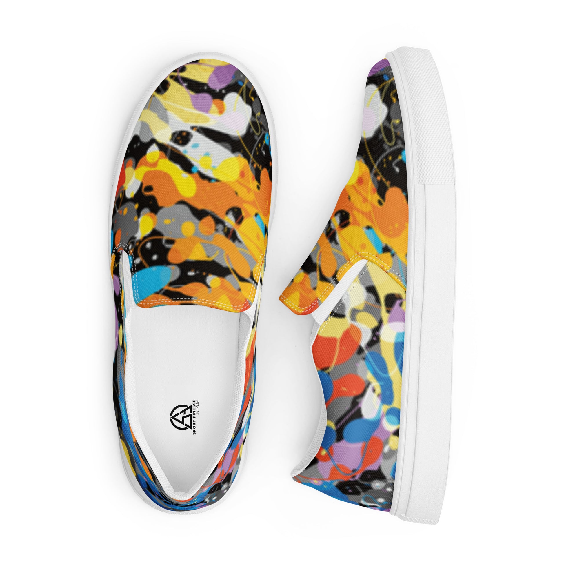 Colorful lava print Women's slip-on shoes - Sport Finesse