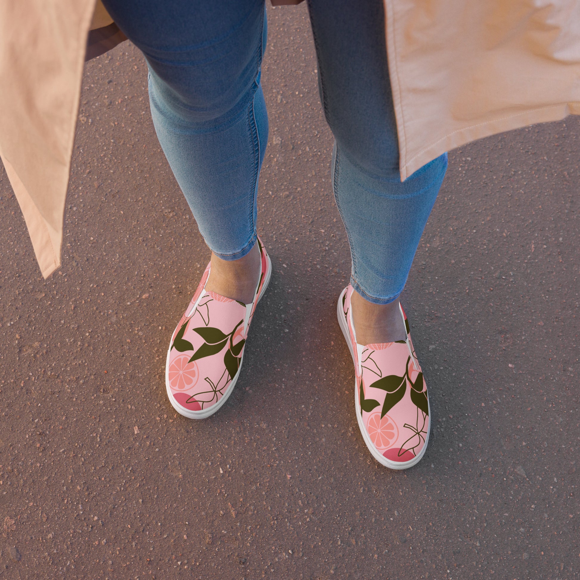 Fruit Print Women’s slip-on canvas shoes - Sport Finesse