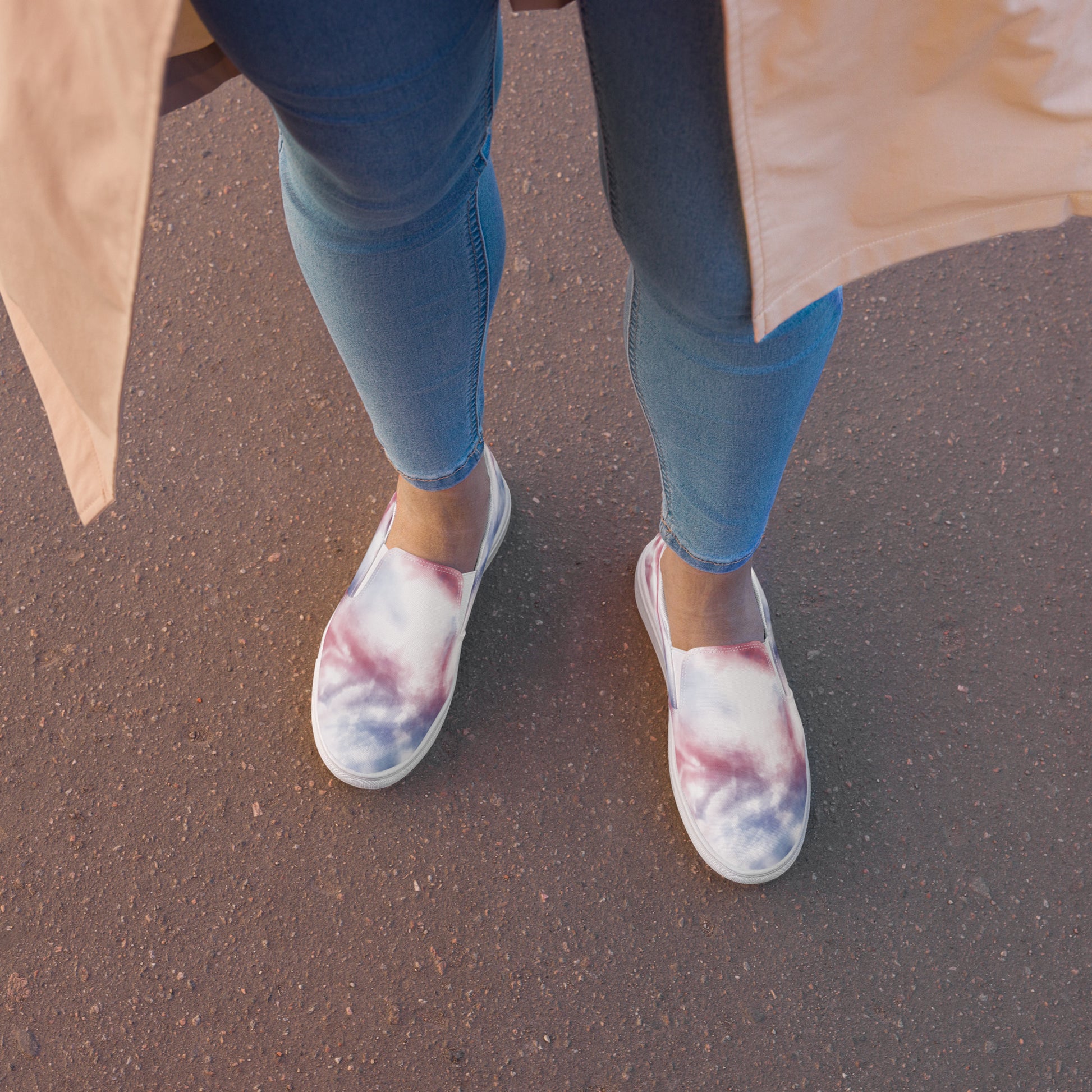 Pastel Tie Dye Women’s slip-on canvas shoes - Sport Finesse