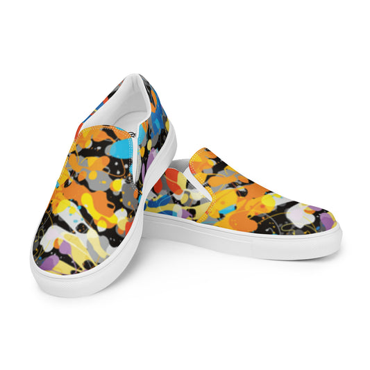 Colorful lava print Women's slip-on shoes - 5 - Sport Finesse