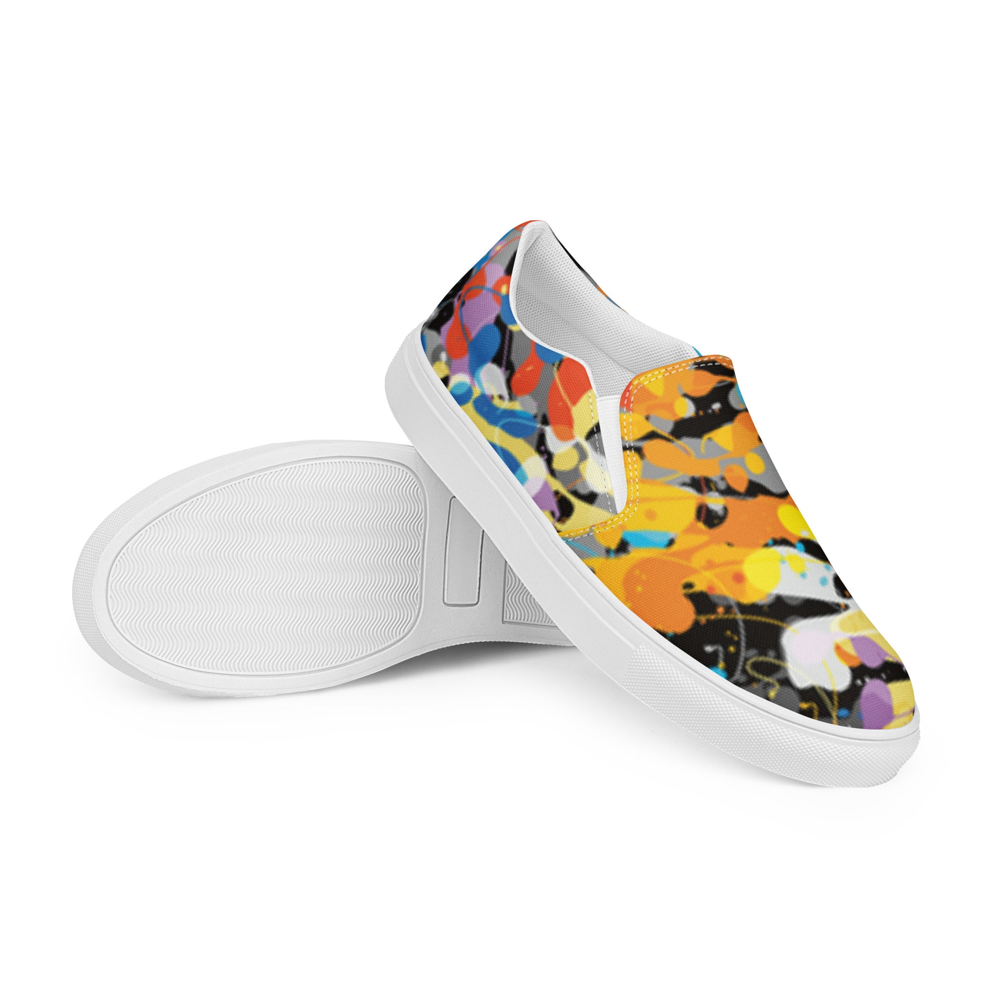 Colorful lava print Women's slip-on shoes - Sport Finesse